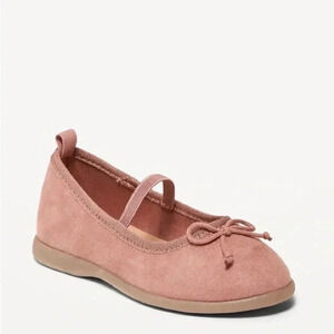 Old Navy Faux-Suede Ballet Flats for Toddler Girls size 7C